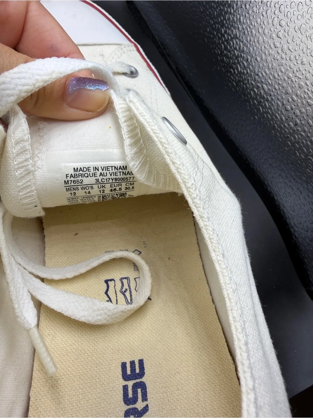Canvas all Star Sneakers in Off-White with Red Trim